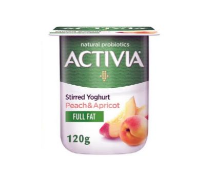 Picture of Activia Stirred Yoghurt Full Fat Peach & Apricot 120gm