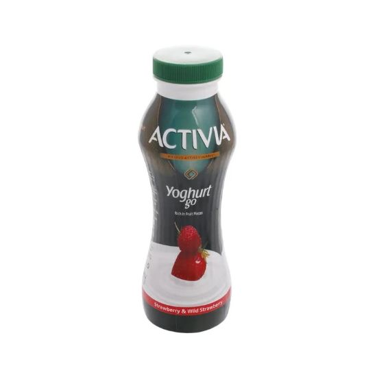 Picture of Activia Strawberry & Wild Strawberry Yogurt, 280ml