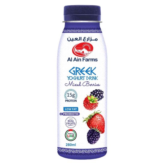 Picture of Al Ain Farms Greek Mixed Berries Yoghurt Drink, 280ml