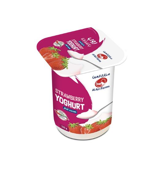 Picture of Al Ain Farms Strawberry Stirred Yoghurt, 125gm