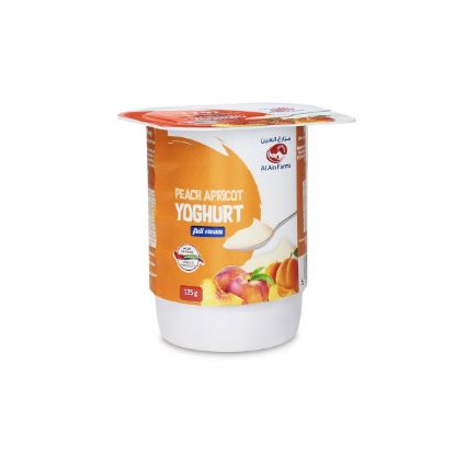 Picture of Al Ain Farms Peach Apricot Yoghurt, 125gm