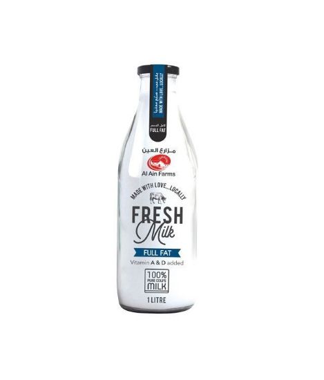 Picture of Al Ain Fresh Milk Full Cream Glass Bottle, 1ltr