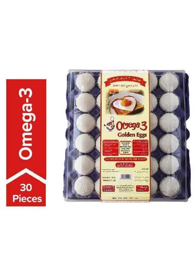 Picture of Al Jazira Omega 3 Eggs white  Medium 30pc