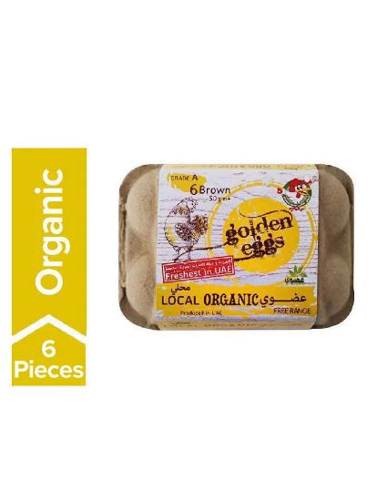 Picture of Al Jazira Local Organic Golden Eggs Free Range Brown 6pc