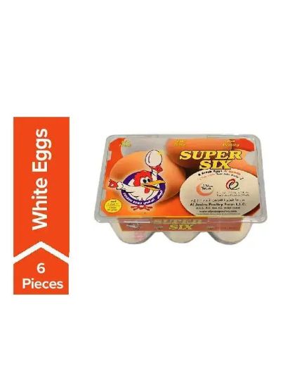 Picture of Al Jazira Super Six White Eggs Large 6pc