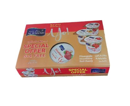 Picture of Al Rawabi Fruit Yogurt 6 Pack, 130gm