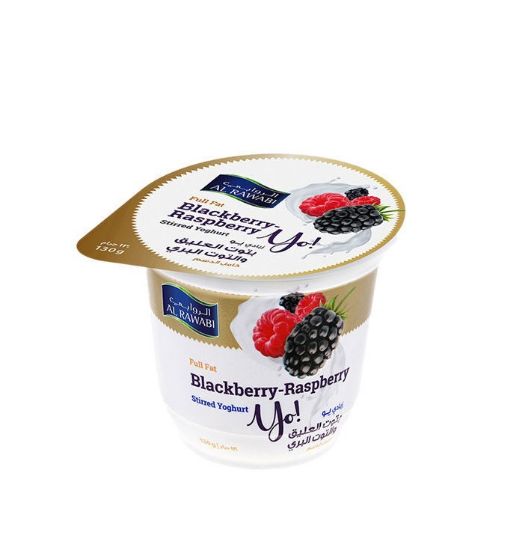 Picture of Al Rawabi Full Fat Blackberry & Raspberry Yoghurt, 130gm