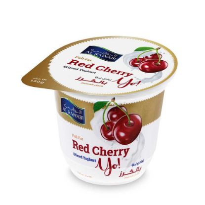 Picture of Al Rawabi Full Fat Red Cherry Yoghurt, 130gm