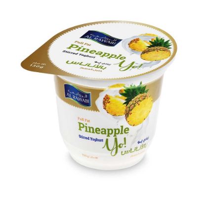 Picture of Al Rawabi Full Fat Pineapple Yoghurt, 130gm