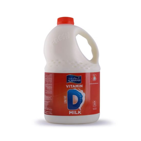 Picture of Al Rawabi Milk Vitamin D Low Fat 2ltr