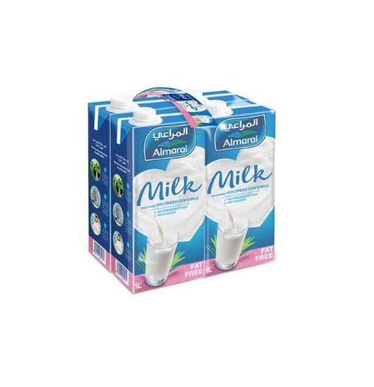 Picture of Almarai UHT Fat Free Milk 1ltr Pack of 4