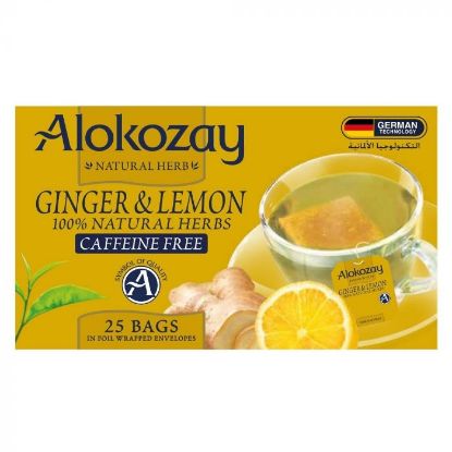 Picture of Alokozay Natural Herb Ginger & Lemon 25's Tea Bags Caffeine Free 1Pack