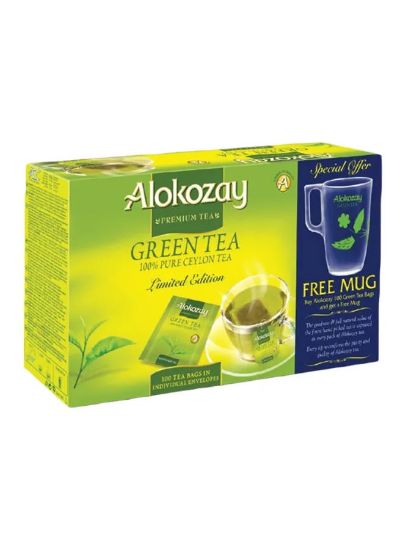 Picture of Alokozay Tea Bags Green + Mug 100 's