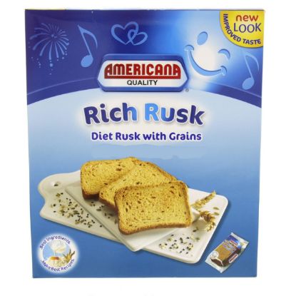 Picture of Americana Rich Rusk Diet Rusk With Grains 385gm