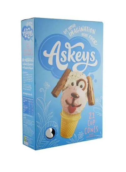 Picture of Askeys 21 Cup Cornets With Sweetener 75gm