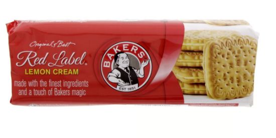 Picture of Bakers Red Label Lemon Cream Biscuits 200gm