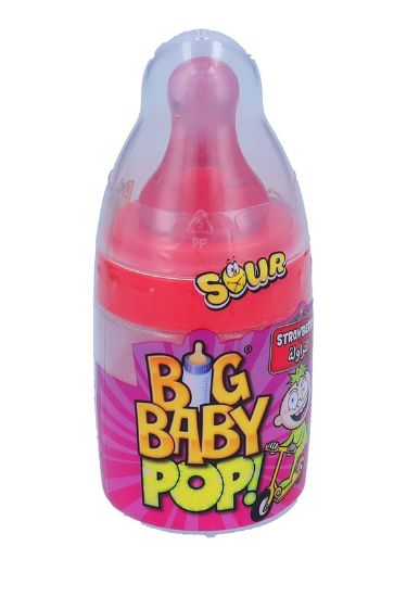 Picture of Bazooka Big Baby Pop Sour Raspberry 32gm