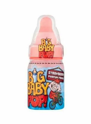 Picture of Bazooka Big Baby Pop Strawberry 32gm