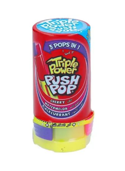 Picture of Bazooka Triple Power Push Pop Cherry 34gm