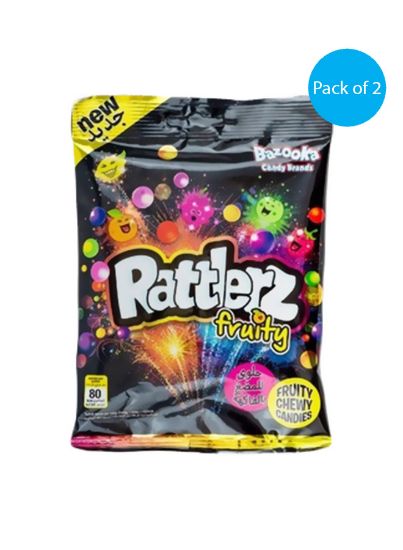 Picture of Bazooka Candy Rattlerz Fruity 2x120gm