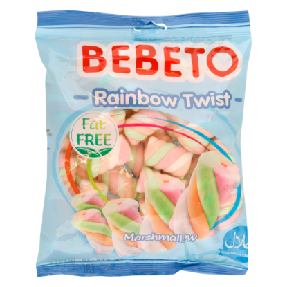 Picture of Bebeto Rainbow Twist Marshmallow Fat Free 190gm