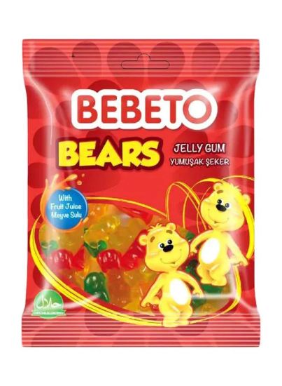 Picture of Bebeto Funny Bears Jelly Gum 80gm Pack of 12