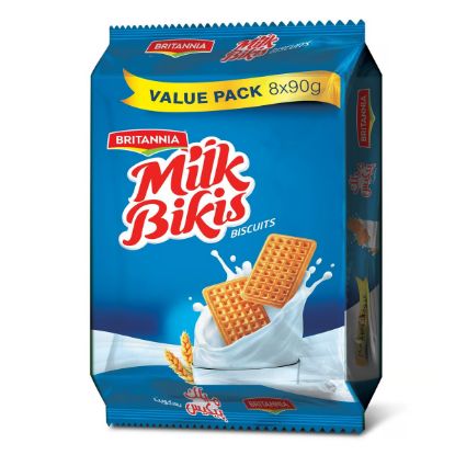 Picture of Britannia Biscuits Milk Bikis 90gm (Pack of 8)