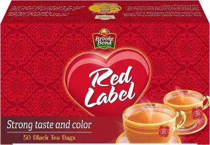 Picture of Brooke Bond Red Label 50 Piece Black Tea Bags Pack