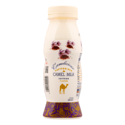 Picture of Camelicious Pasteurized Camel Milk Saffron Flavor, 250ml