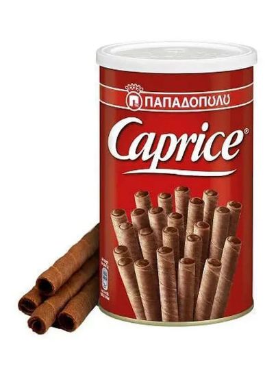 Picture of Papadopoulos Caprice Delicious Wafer Rolls With Hazelnut & Cocoa Cream 250gm