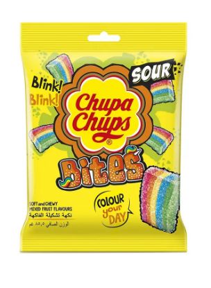 Picture of Chupa Chups Candy Sour Bite Soft Mix Fruit Flavour 26gm