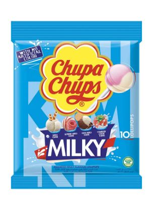 Picture of Chupa Chups Lollipop Assorted Milky Flavour 120gm