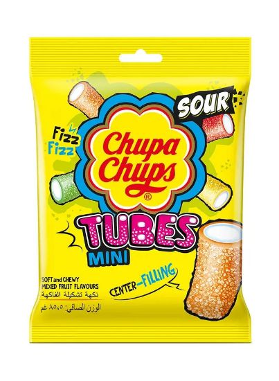 Picture of Chupa Chups Sour Tubes Mini Center Filling 85gm