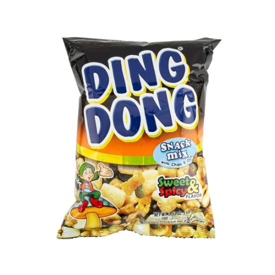 Picture of Ding Dong Snack Mix With Chips & Curls Sweet & Spicy 100gm