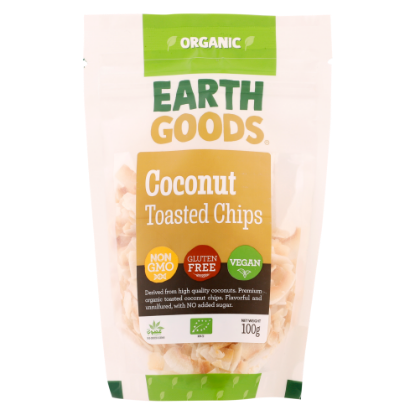 Picture of Earth Goods Organic Coconut Toasted Chips Gluten Free 100gm