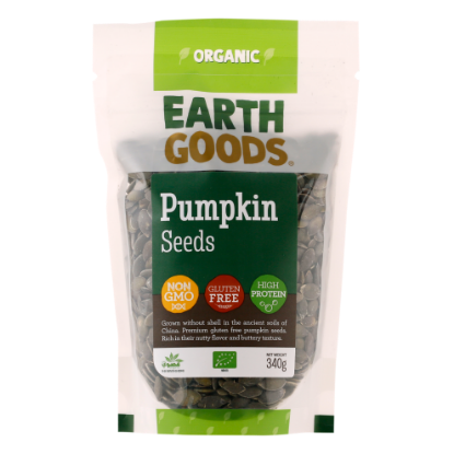 Picture of Earth Goods Organic Pumpkin Seeds Gluten Free 340gm