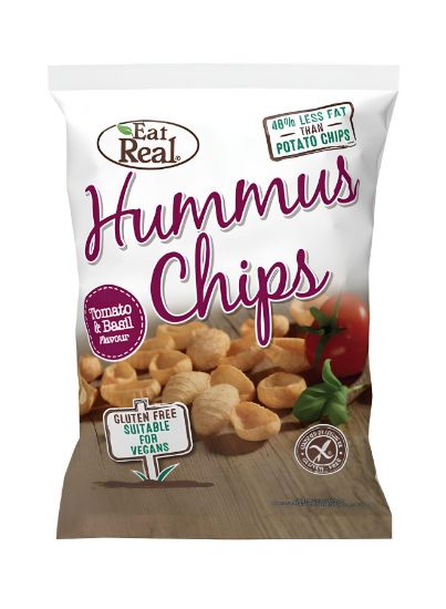 Picture of Eat Real Hummus Chips Tomato & Basil Flavour 135gm