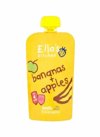 Picture of Ella's Kitchen Organic Puree Bananas & Apple Puree For 4 Months 120gm