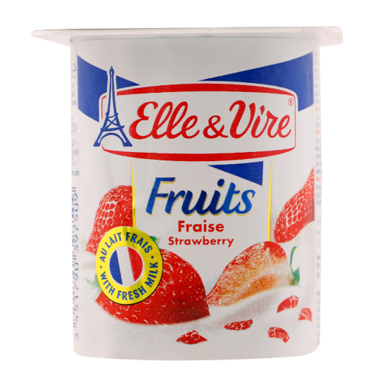 Picture of Elle & Vire Fruits Strawberry Yoghurt, 125gm