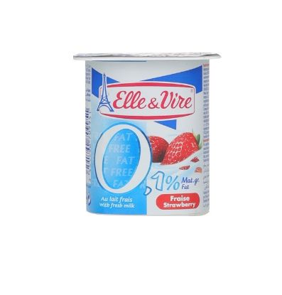 Picture of Elle & Vire 0.1% Fat Strawberry Yoghurt, 125gm