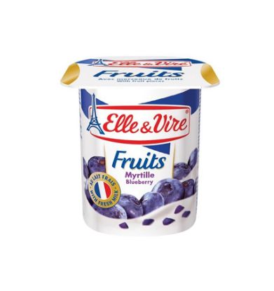 Picture of Elle & Vire Fruits Myrtille Blueberry Yoghurt, 125gm