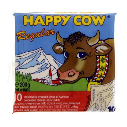 Picture of Happy Cow Cheese Slices Regular 200gm