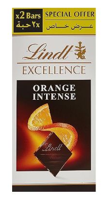 Picture of Lindt Excellence Dark Chocolate Intense Orange 100gm