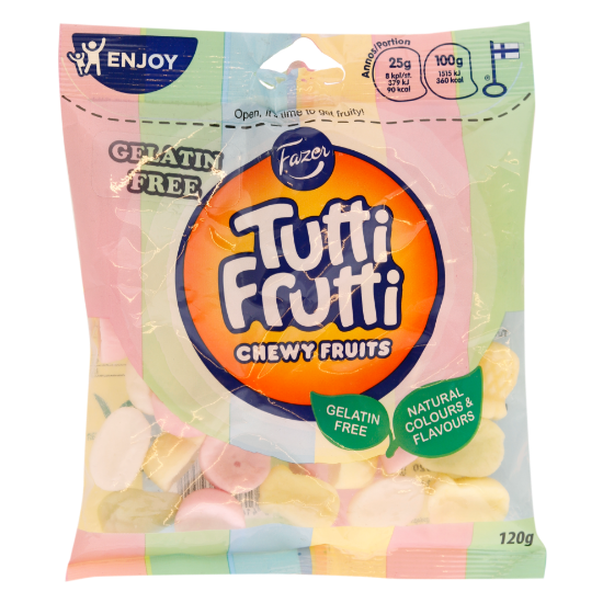 Picture of Fazer Tutti Frutti Chewy Fruits 120gm