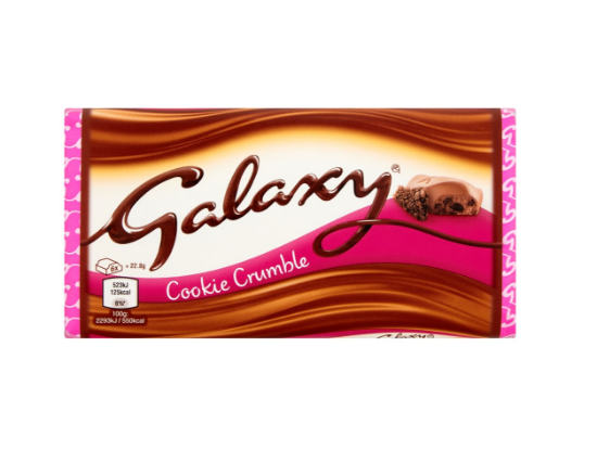 Picture of Galaxy Cookie Crumble & Milk Chocolate Block Bar 114gm