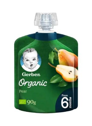 Picture of Gerber Organic Baby Food Pear Puree 90gm (From 6 Months)