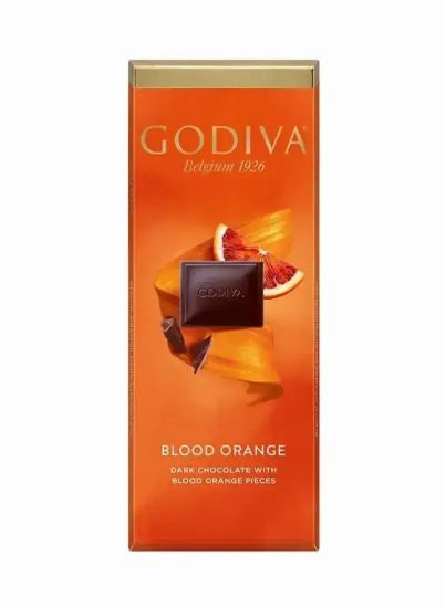 Picture of Godiva Blood Orange Dark Chocolate With Blood Orange Piece 3x90gm