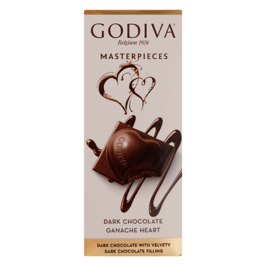 Picture of Godiva Masterpieces Dark Chocolate Ganache Heart 86gm