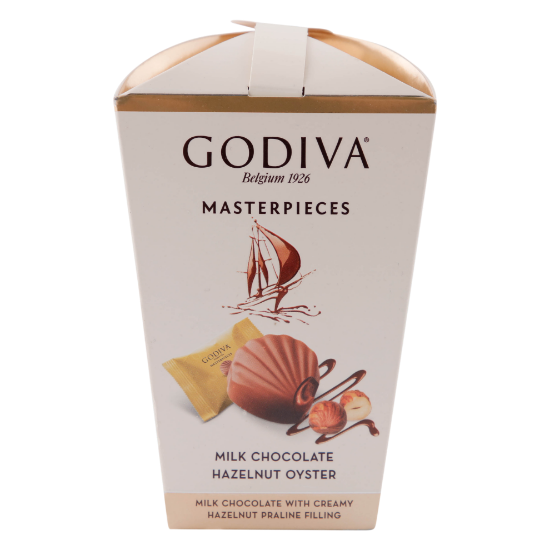 Picture of Godiva Masterpieces Milk Chocolate Hazelnut Oyster 117gm