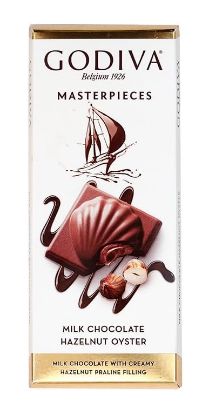 Picture of Godiva Masterpieces Milk Chocolate Hazelnut Oyster 6x83gm